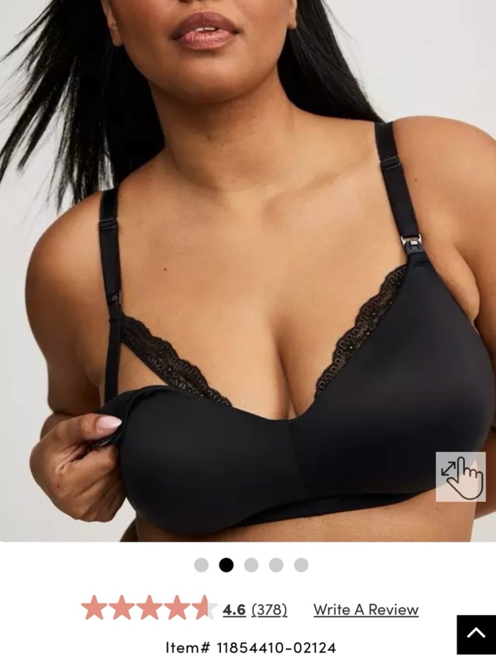 torrid curve Lace-Trim Black color Nursing Bra with Drop-Down Cups super soft